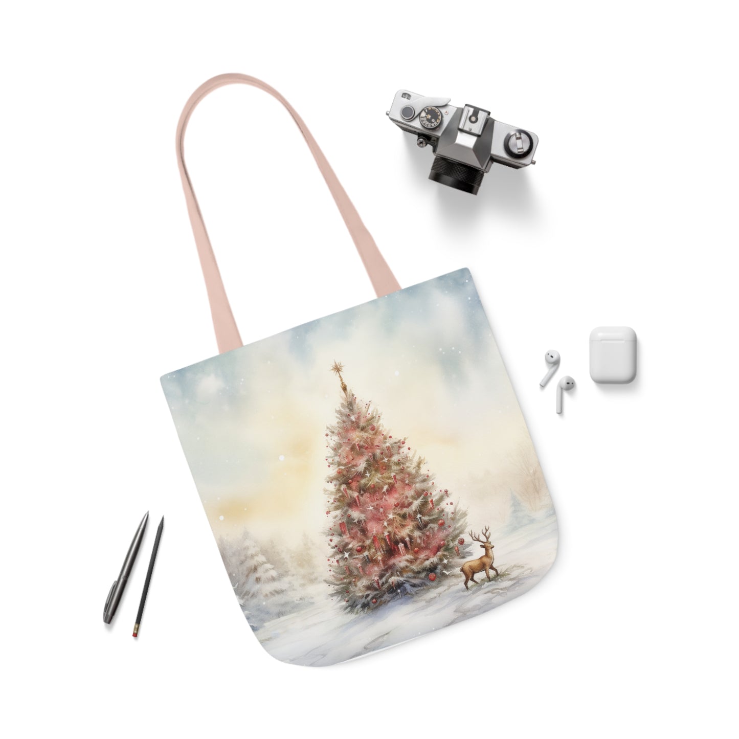 Christmas Tree Canvas Tote