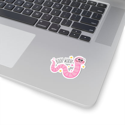 Cute Glossy Book Worm Stickers