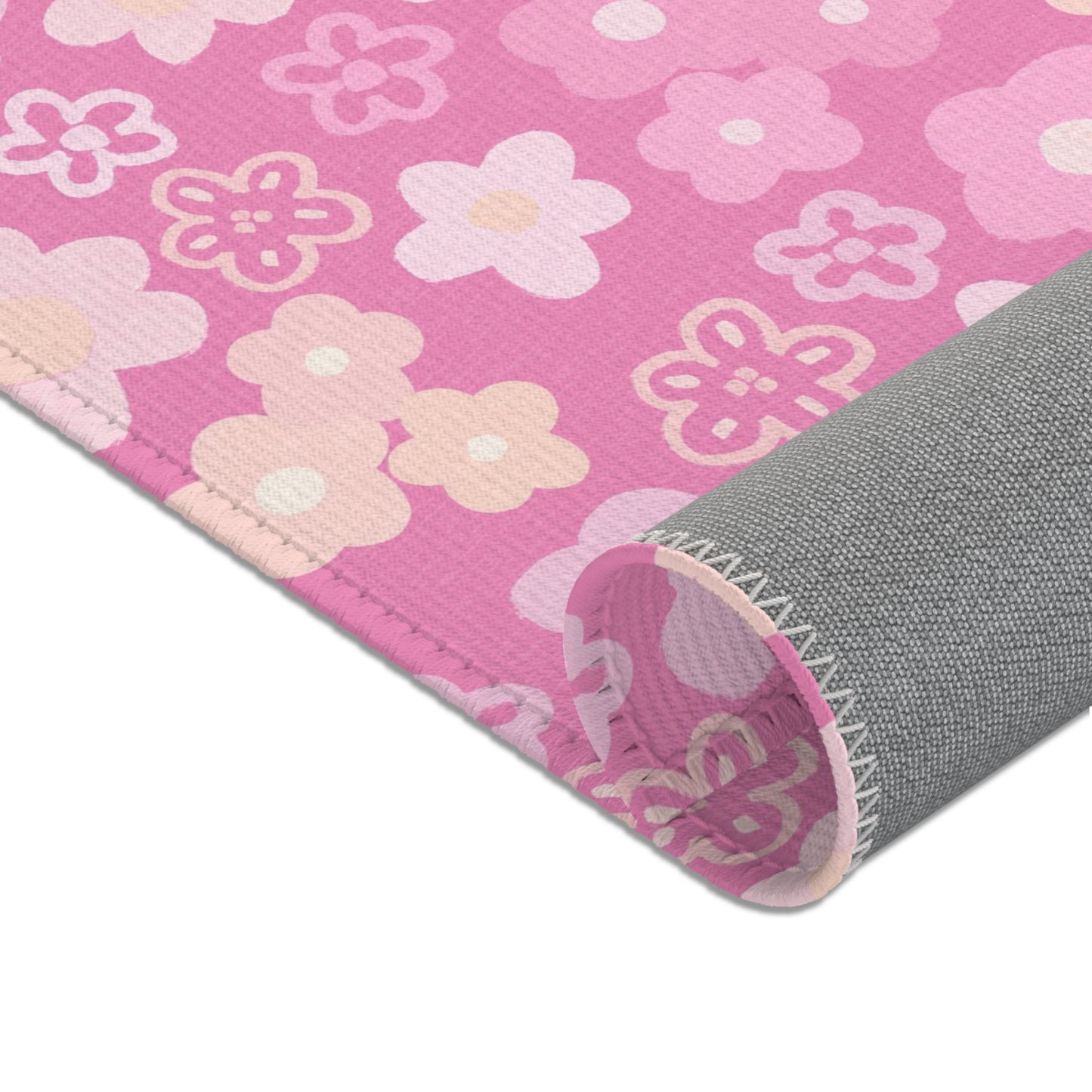 Coquette Pink Flower Power Area Rugs