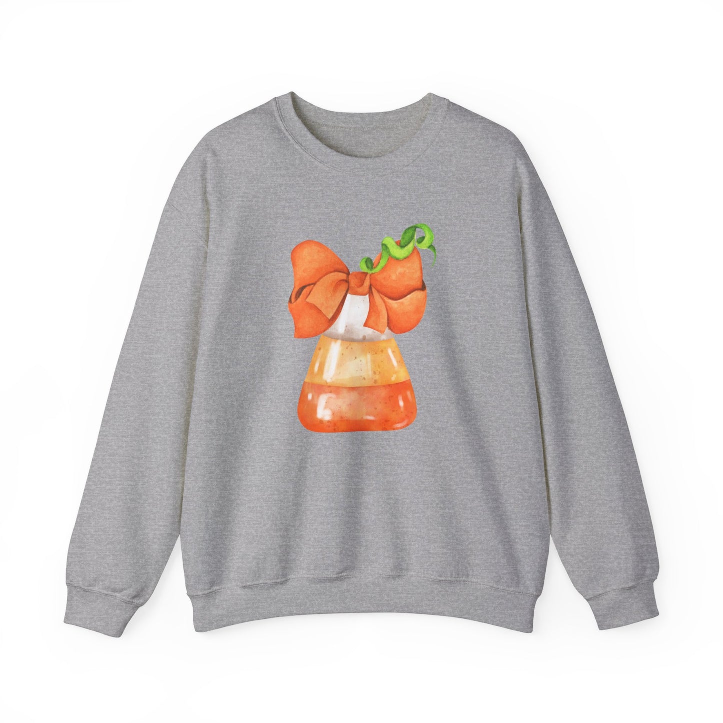 Candy Corn Coquette Halloween Sweatshirt