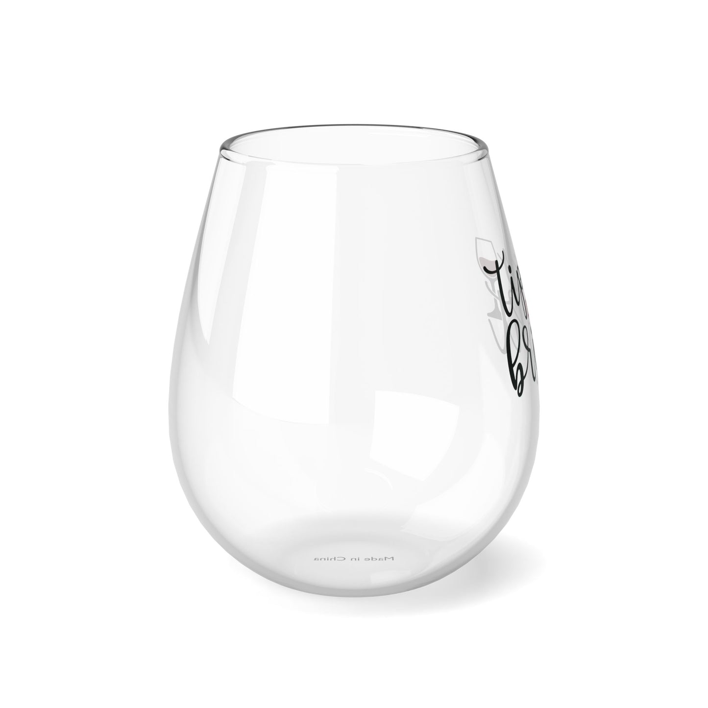 Tipsy and Bright Christmas Stemless Wine Glass, 11.75oz