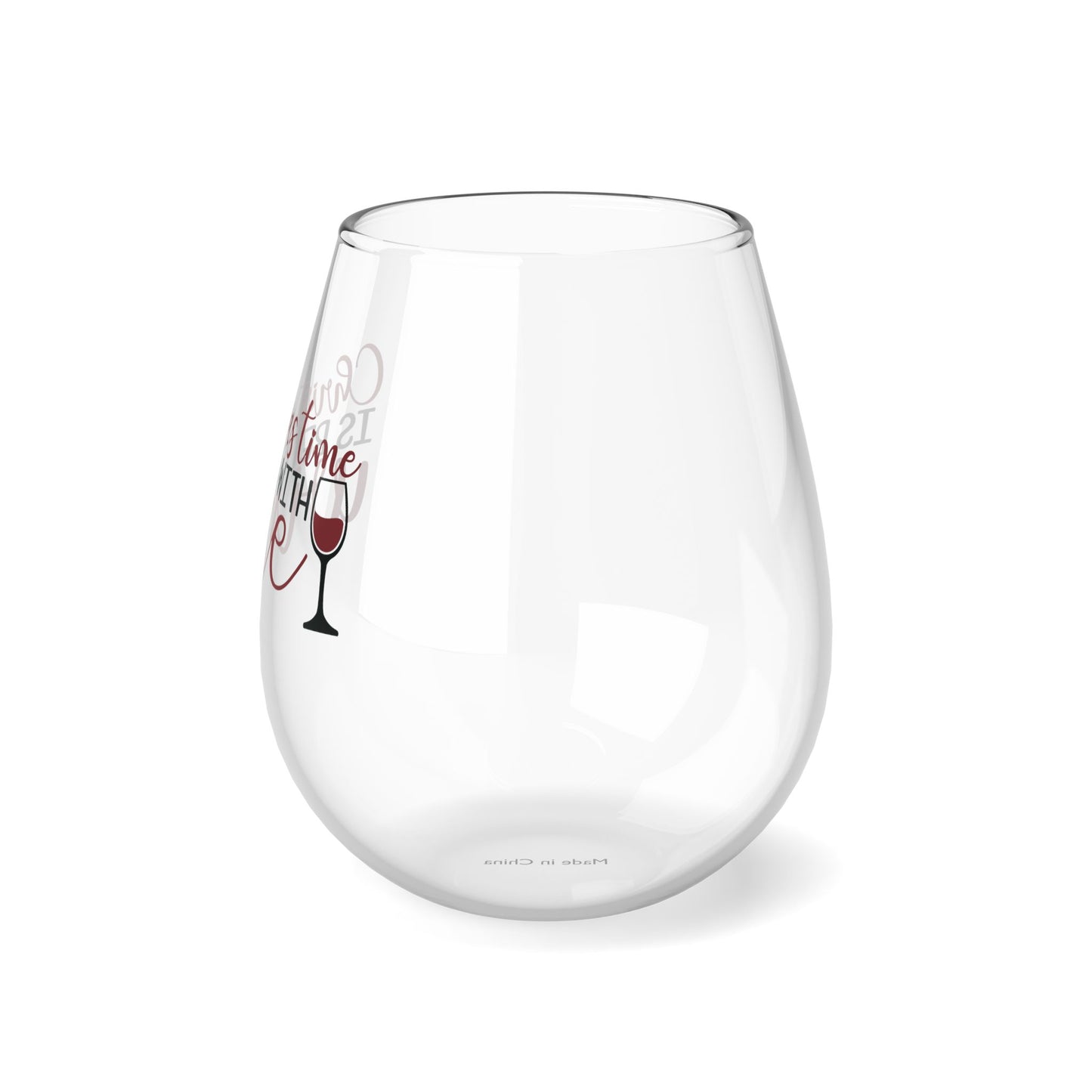 Christmas Time is Better with Wine Stemless Wine Glass, 11.75oz