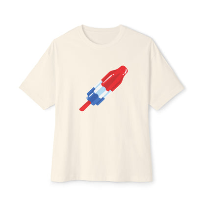 Rocket Popsicle 4th of July Unisex Oversized Boxy Tee