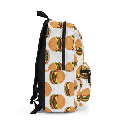 Funny Burger Print School Backpack