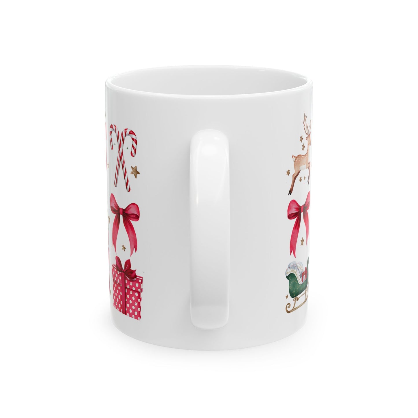 Coquette Christmas Ceramic Mug, (11oz, 15oz)