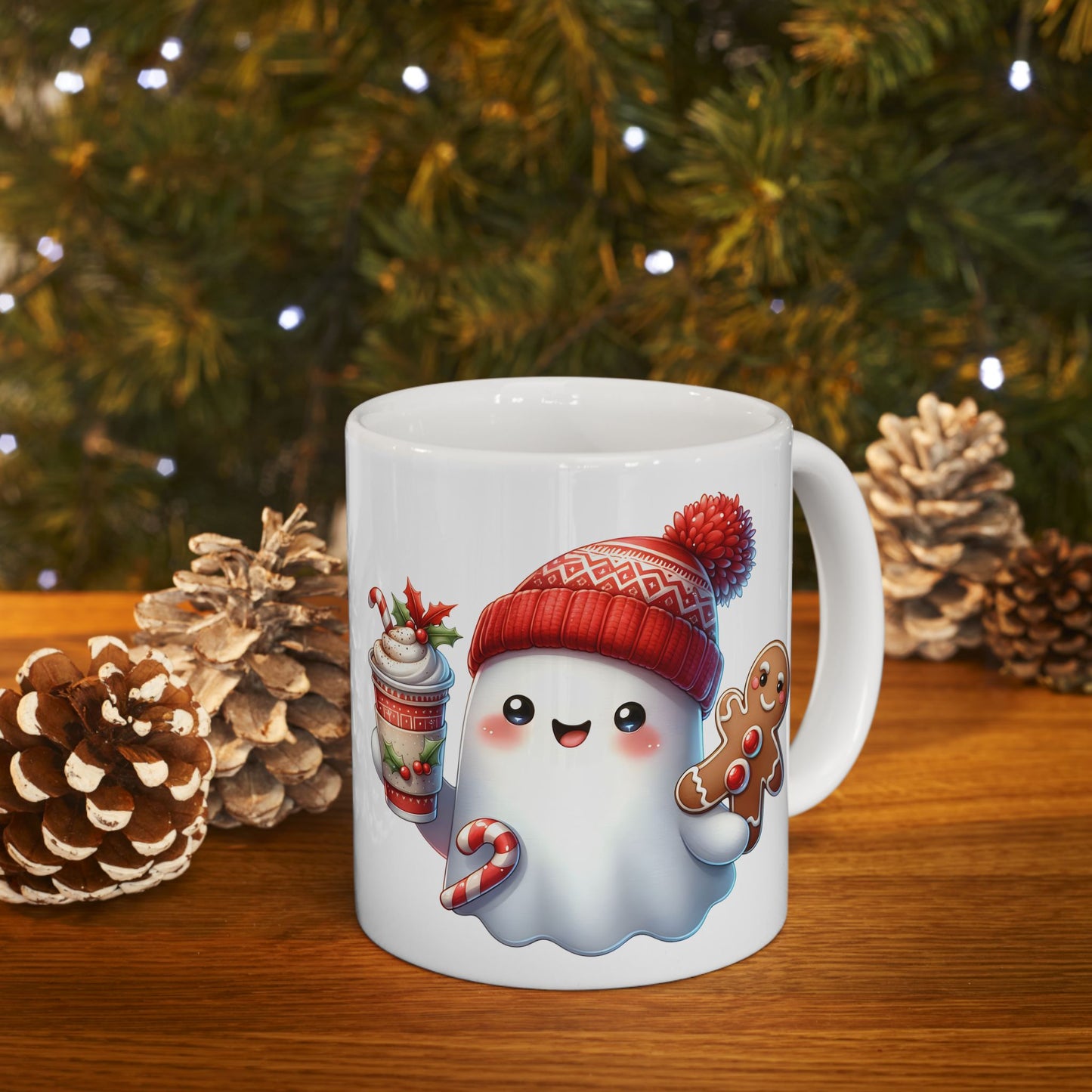 Christmas Ghost Ceramic Mug