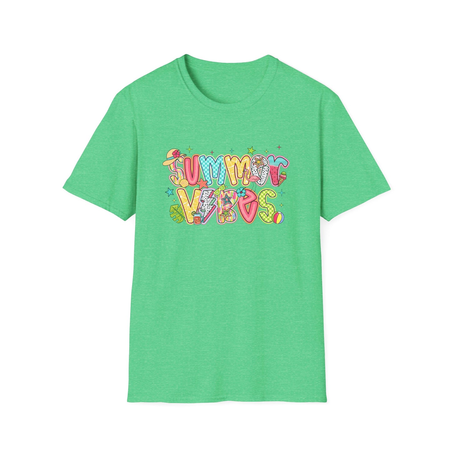 Colorful Summer Vibes Unisex Softstyle T-Shirt