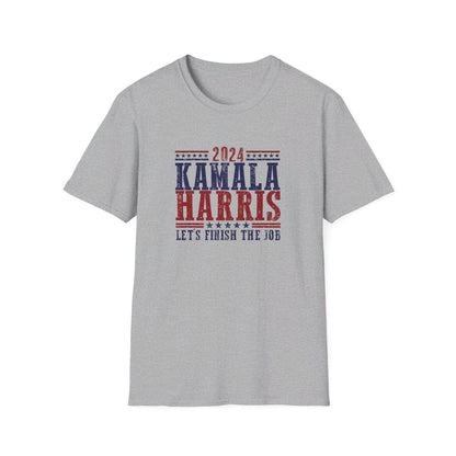 Kamala Harris Let's Finish the Job Distressed T-Shirt