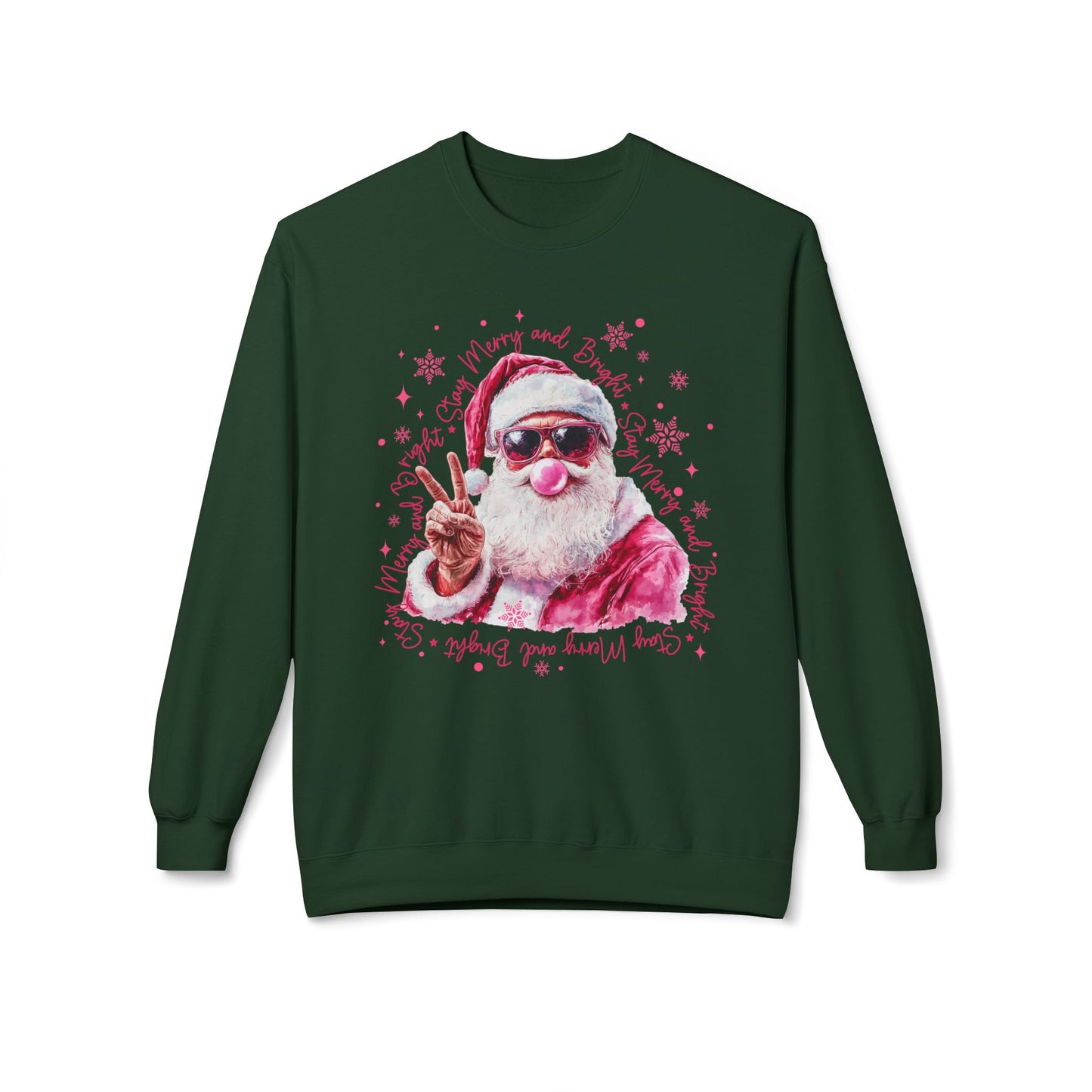 Funny Bubble Gum Santa Crewneck Sweatshirt