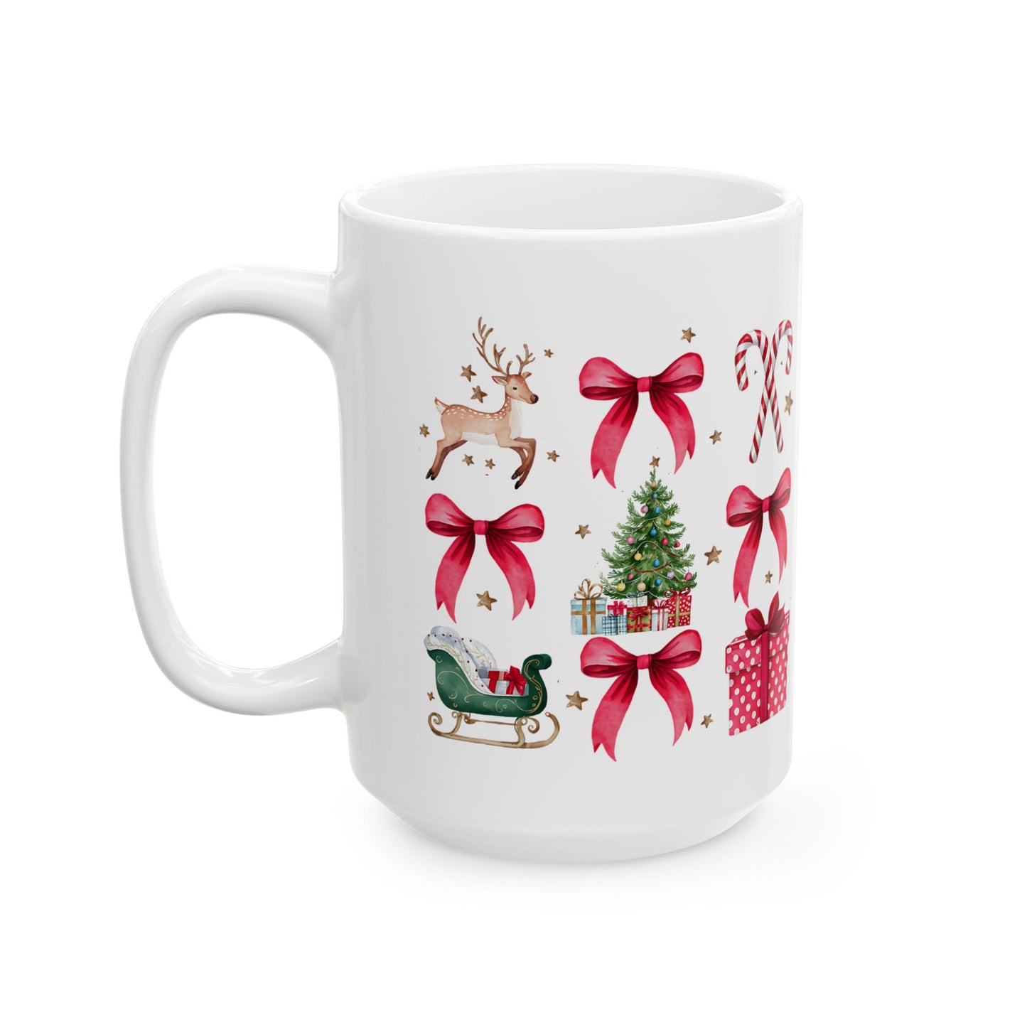 Coquette Christmas Ceramic Mug, (11oz, 15oz)