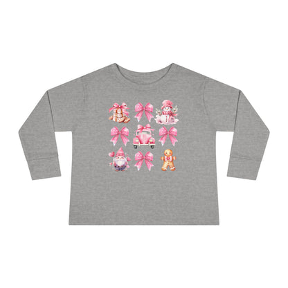 Holiday Coquette Toddler Long Sleeve Tee