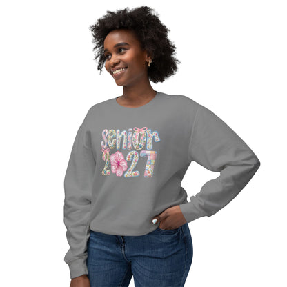 Senior 2027 Floral Crewneck Sweatshirt