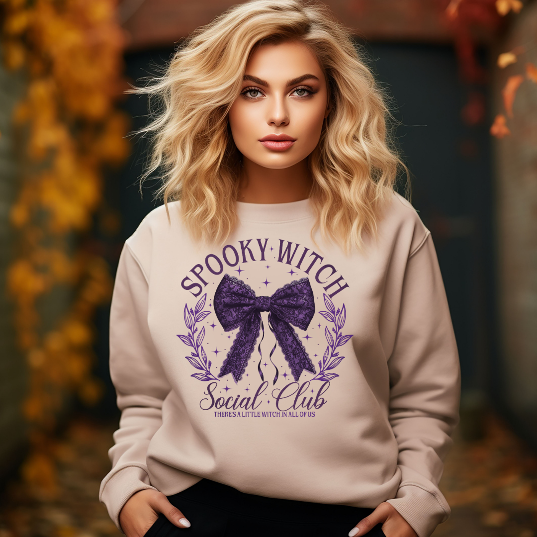 Spooky Witch Social Club Halloween Sweatshirt