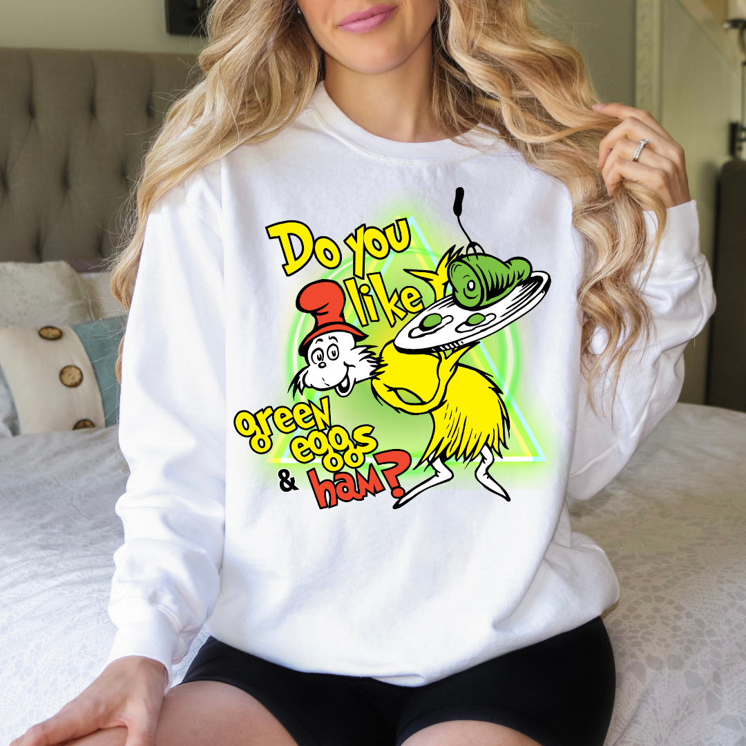 Green Eggs and Ham Dr. Seuss Sweatshirt