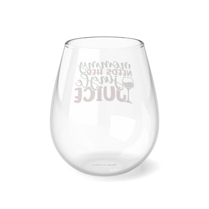 Mommy Needs Her Jingle Juice Stemless Wine Glass, 11.75oz