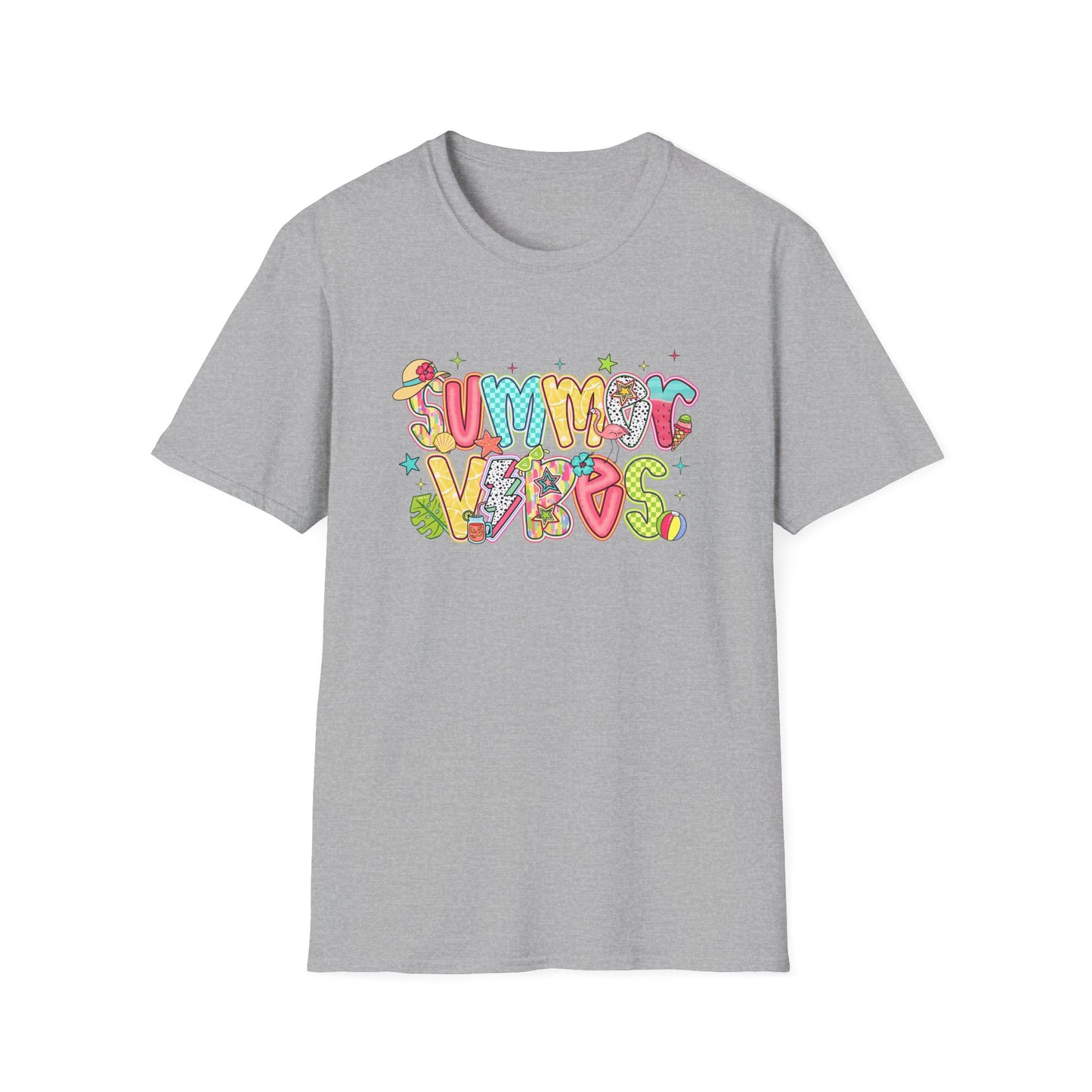 Colorful Summer Vibes Unisex Softstyle T-Shirt