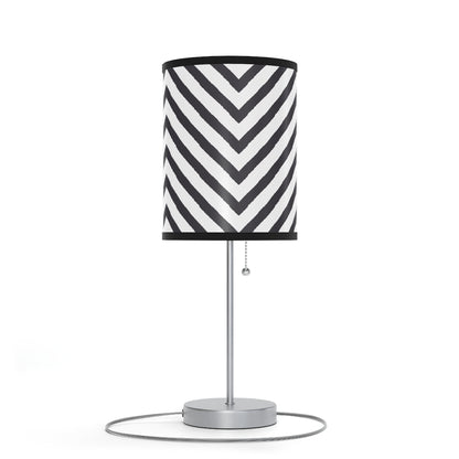 Black and White Striped Lamp