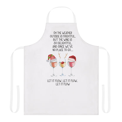 Let it Flow Christmas Wine Apron