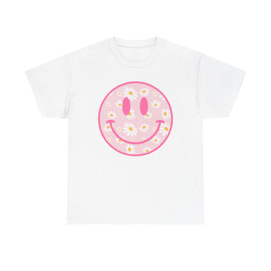 Groovy Retro Daisy Smiley Face T-Shirt
