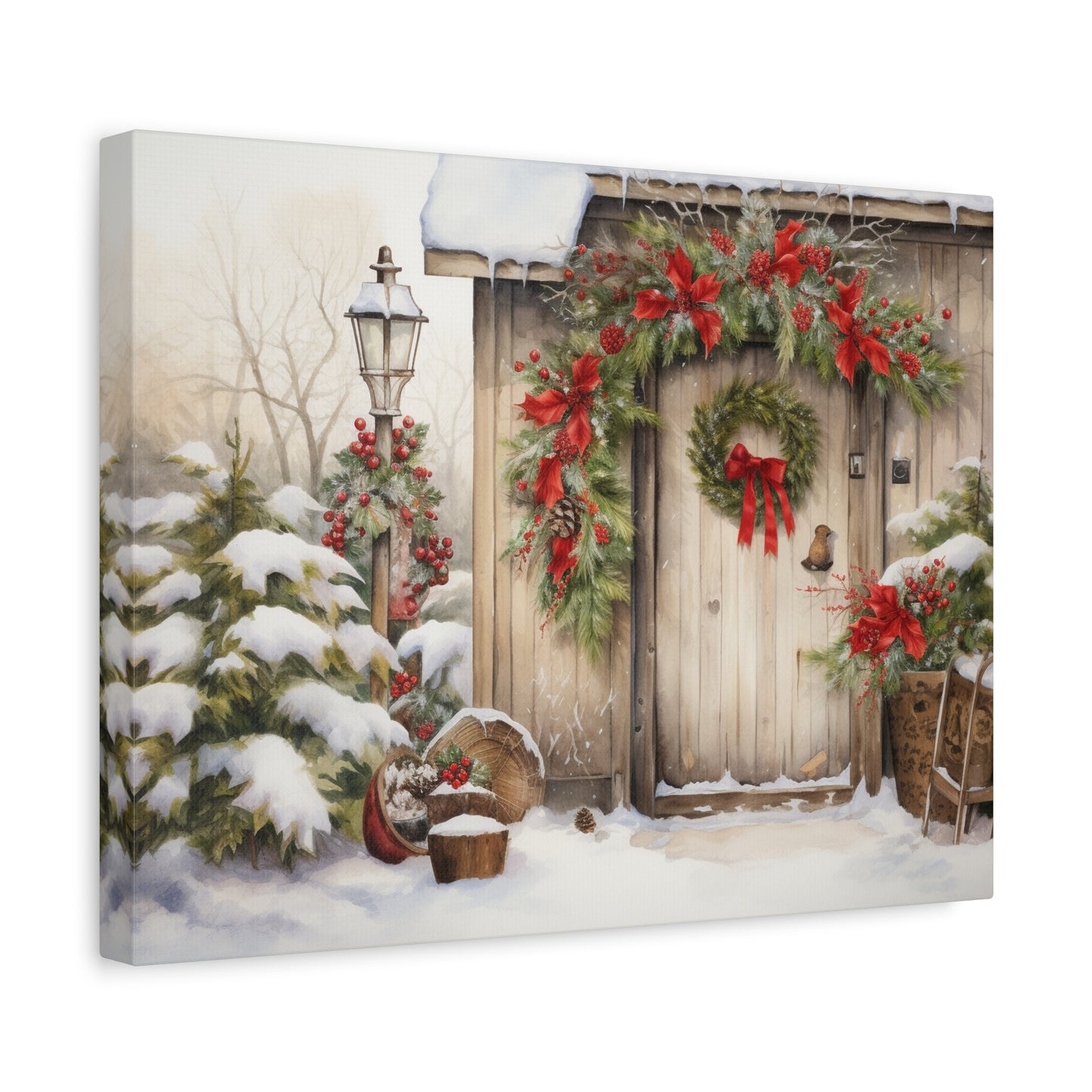 Christmas Door Matte Canvas