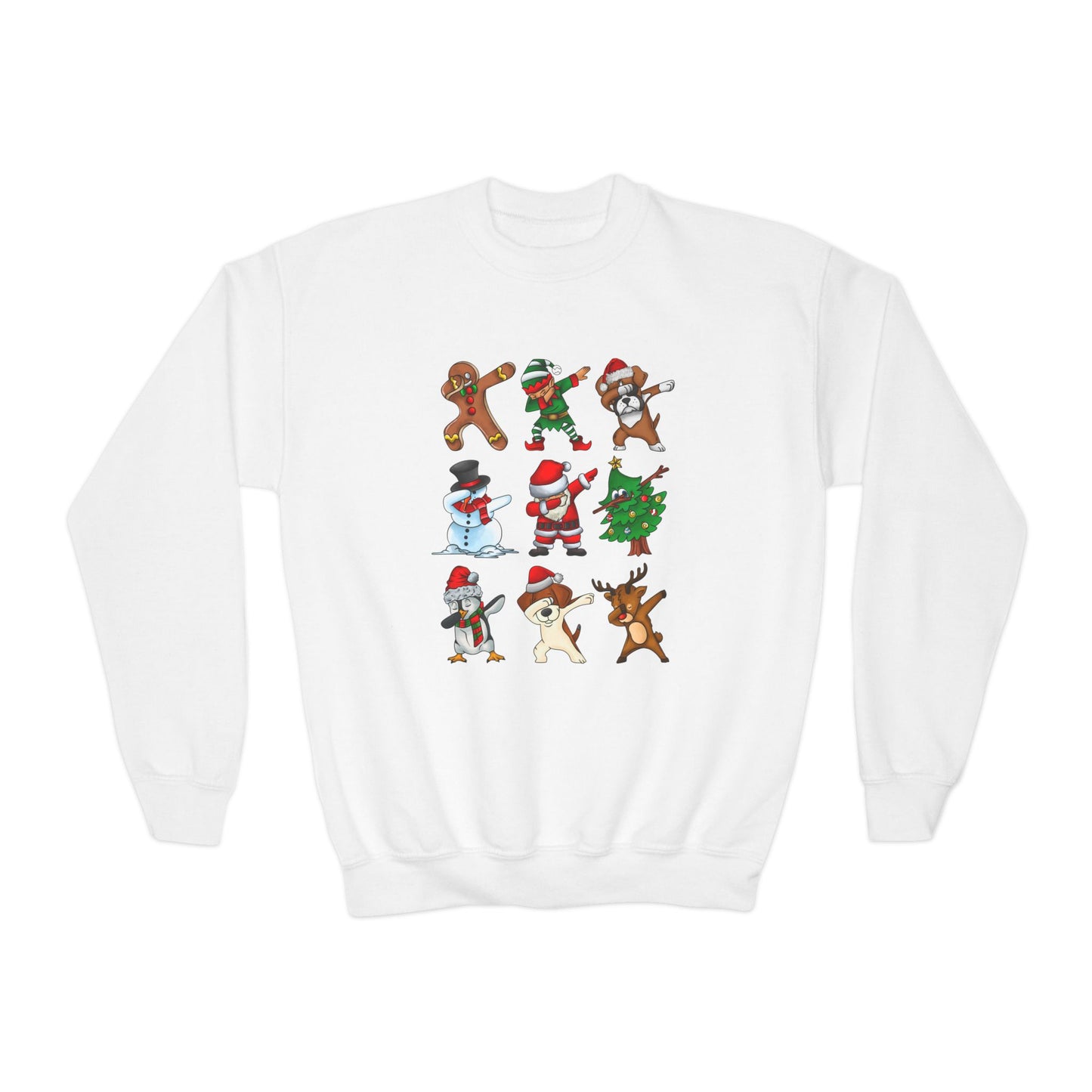 Dabbing Christmas Youth Crewneck Sweatshirt