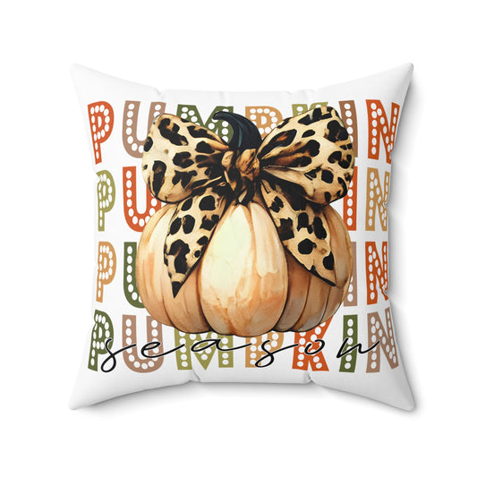 Pumpkin Season Spun Polyester Square Pillow