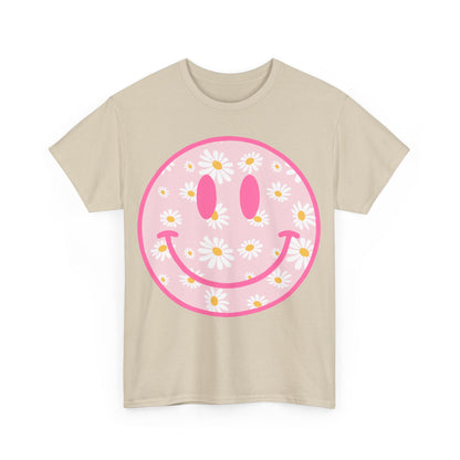 Groovy Retro Daisy Smiley Face T-Shirt