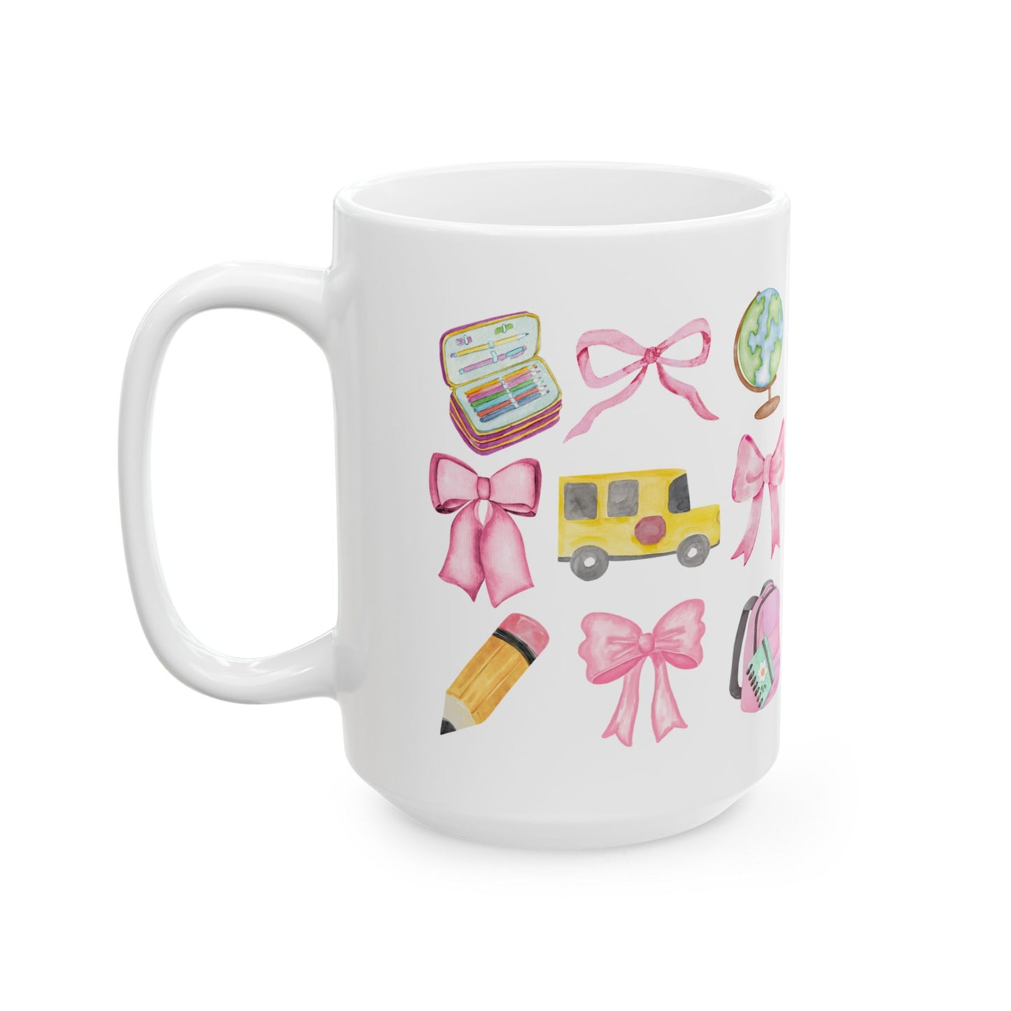 Coquette School Teacher Ceramic Mug, (11oz, 15oz)