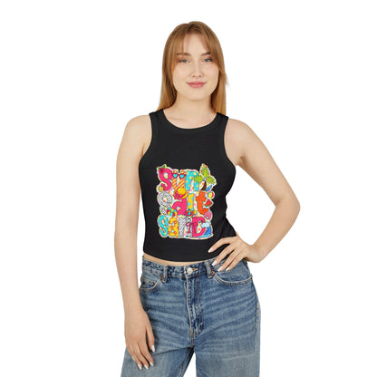 Summer Beach Rib Racer Tank Top