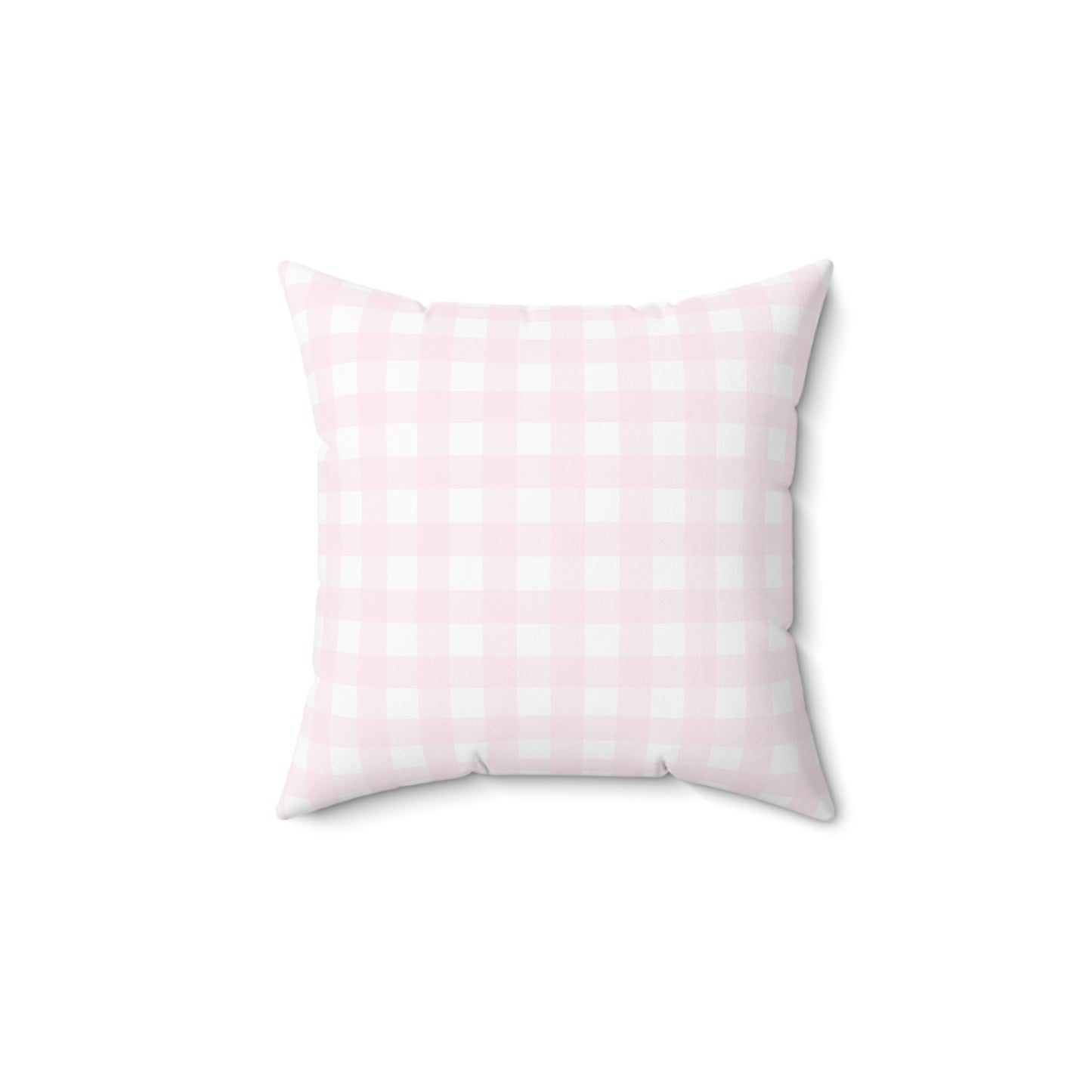 Coquette Pink Plaid Square Pillow