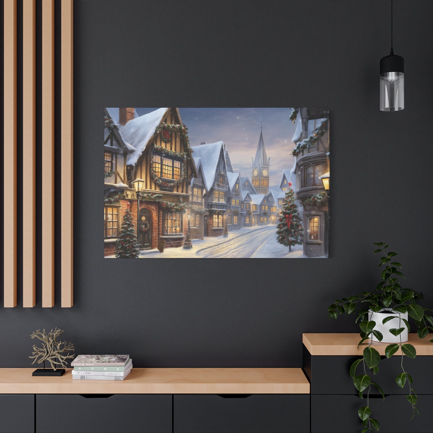 Christmas Village Canvas Art