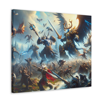 Epic DnD Battle Canvas Wall Art