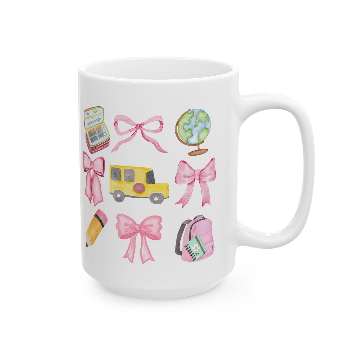 Coquette School Teacher Ceramic Mug, (11oz, 15oz)