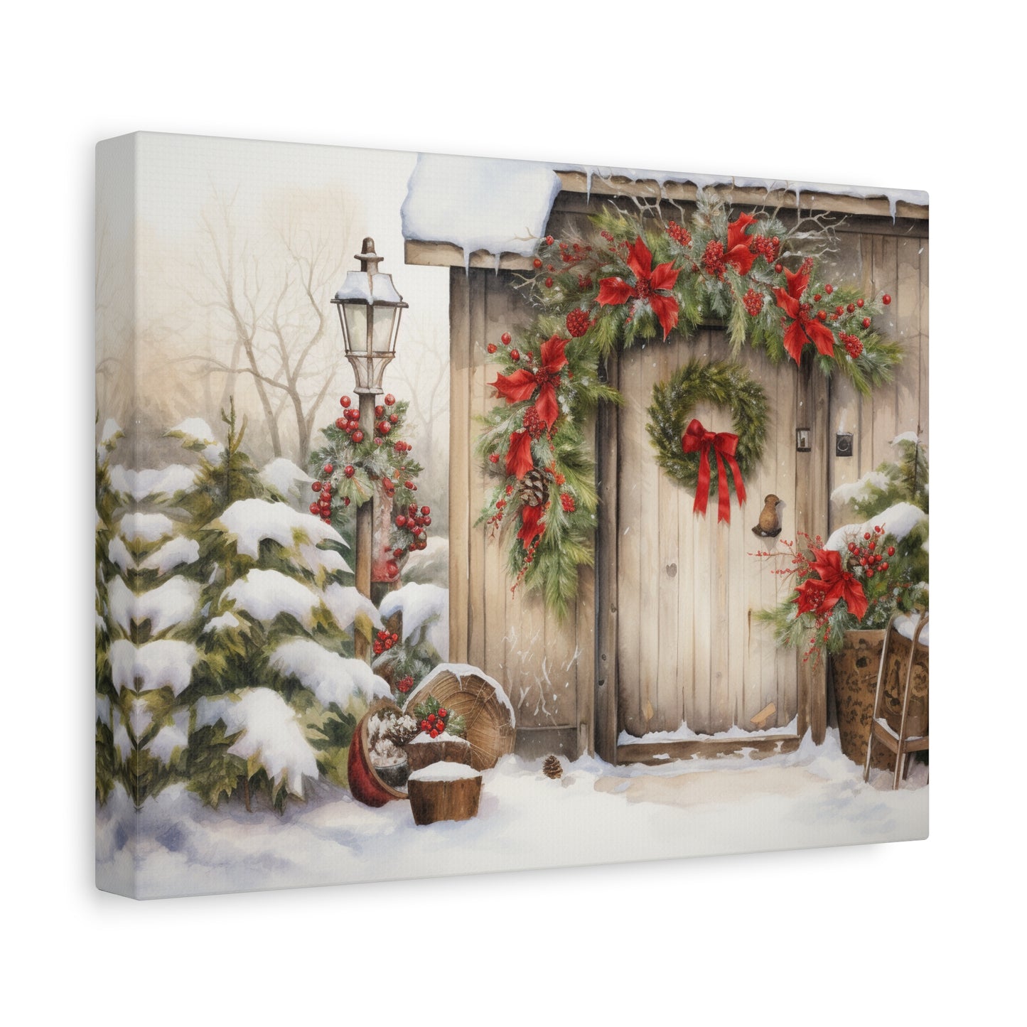 Christmas Door Matte Canvas