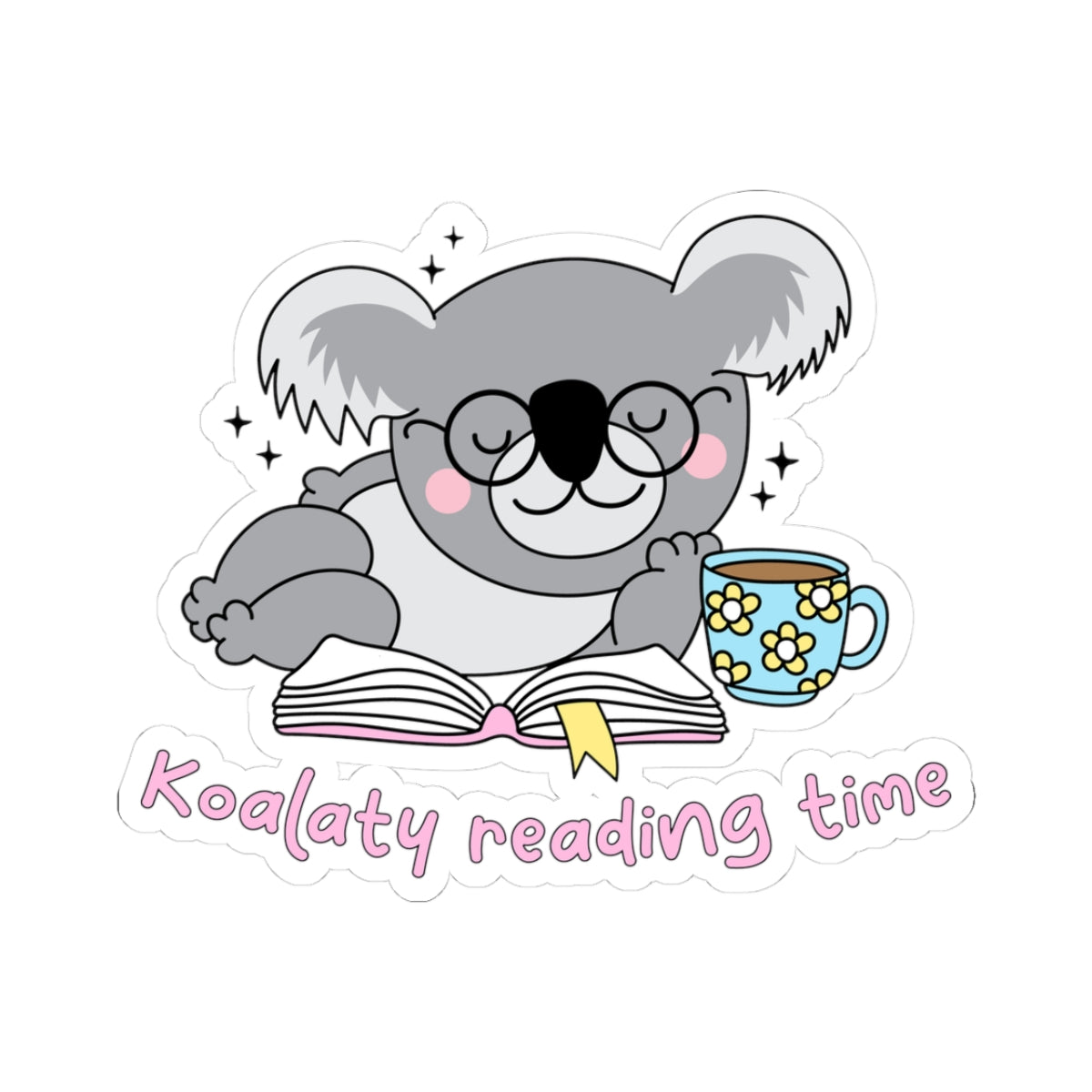 Koala Book Lovers Laptop Stickers