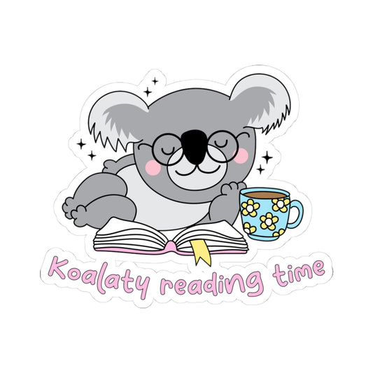 Koala Book Lovers Laptop Stickers