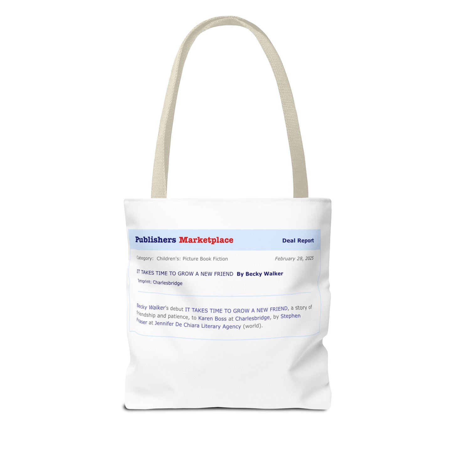 Tote Bag — Publishers Marketplace Announcement Tote