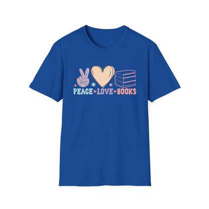 Peace Love Books Softstyle T-Shirt