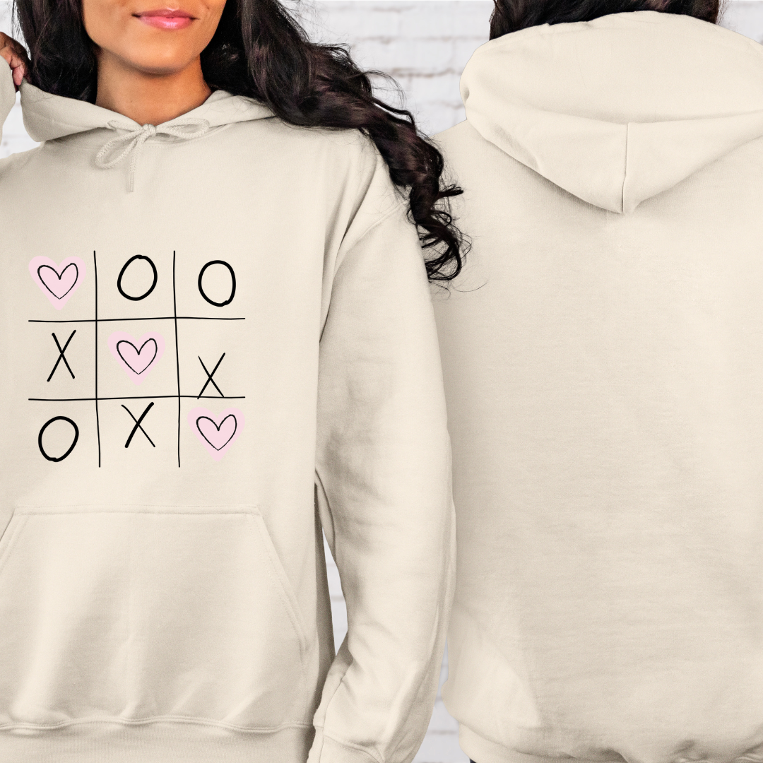 Tic Tac Toe Valentine's Day Sweatshirt Hoodie