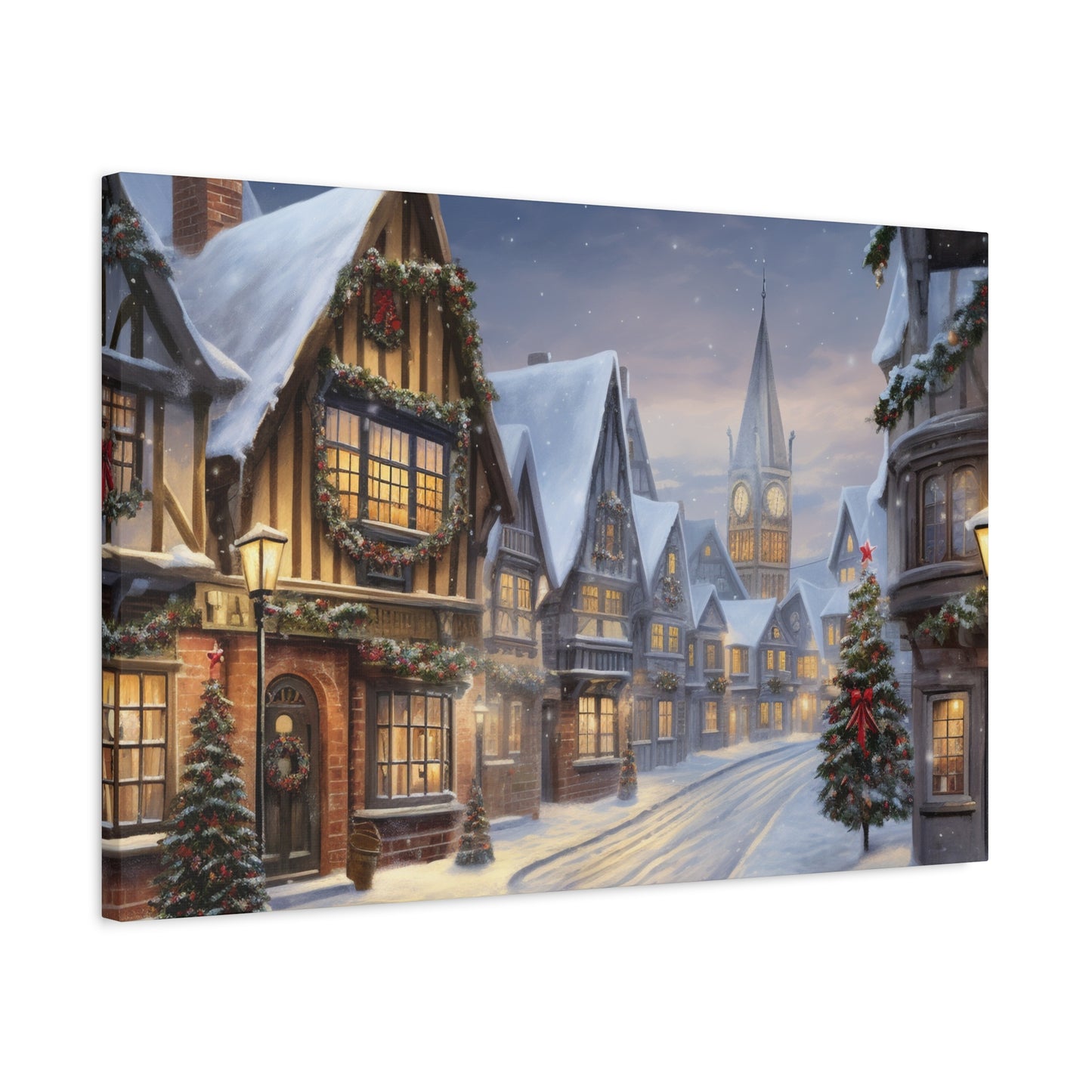 Christmas Village Canvas Art