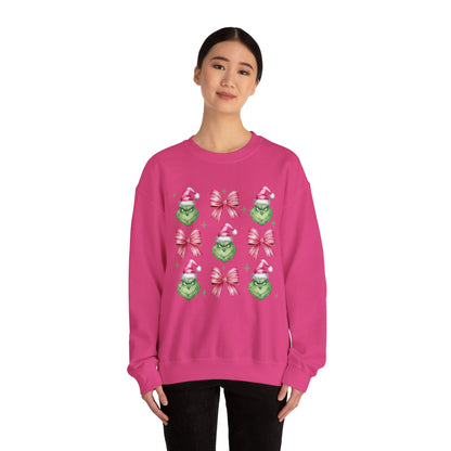 Coquette Grinch Christmas Sweatshirt