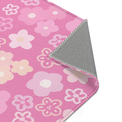 Coquette Pink Flower Power Area Rugs