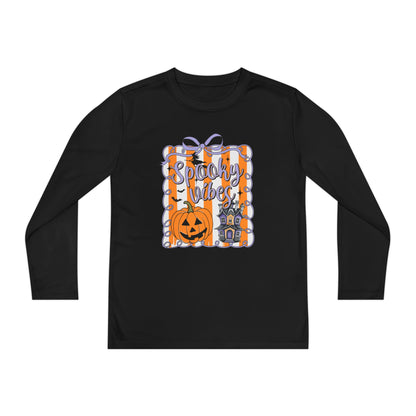 Halloween Spooky Vibes Youth Long Sleeve Tee