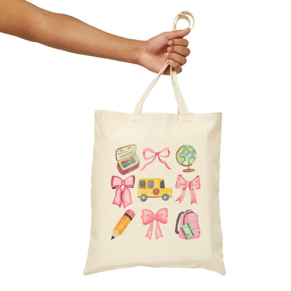 Coquette Teacher Cotton Canvas Tote Bag