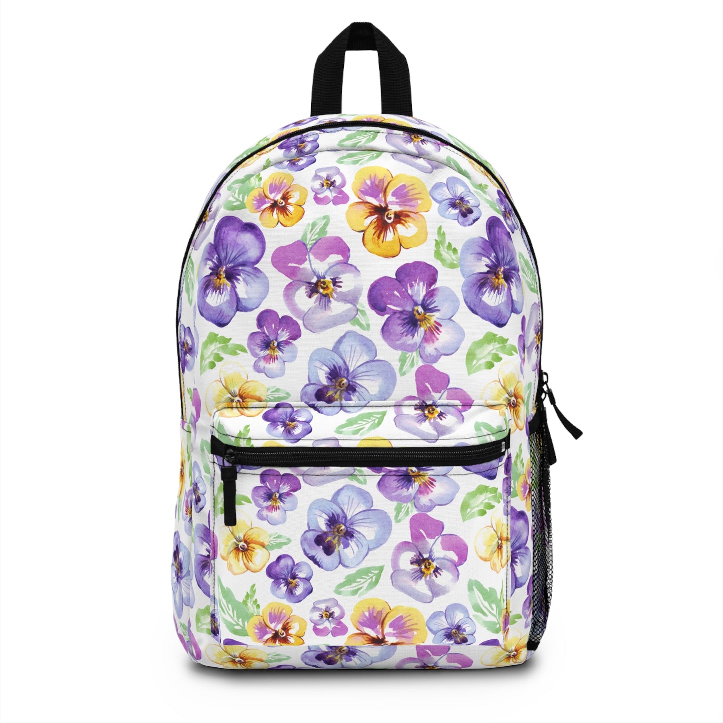 Floral Purple Pansy School Backpack