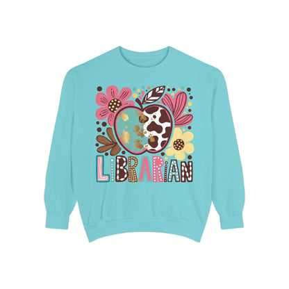 Librarian Floral Apple Sweatshirt