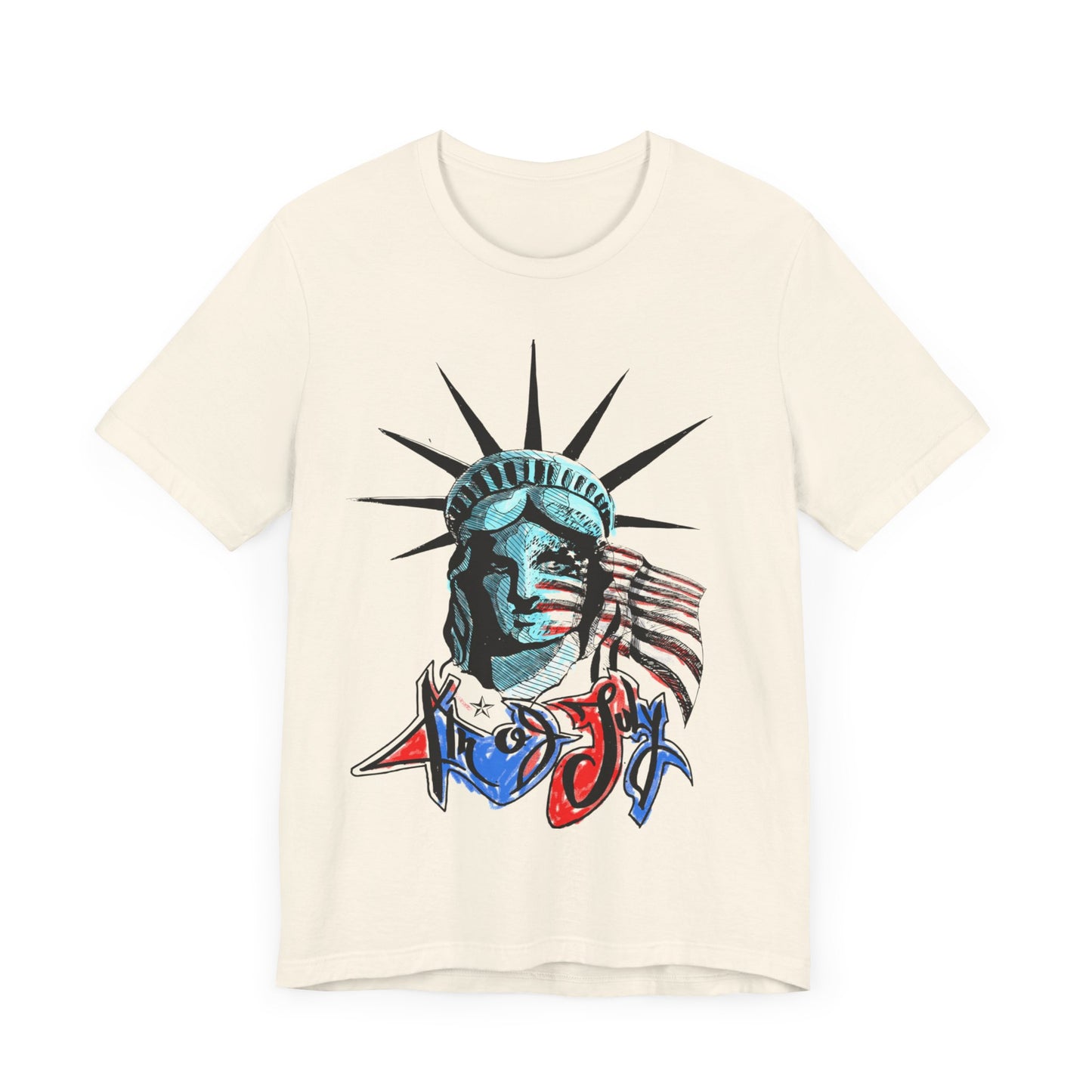 Lady Liberty 4th of July Unisex Jersey Short Sleeve Tee