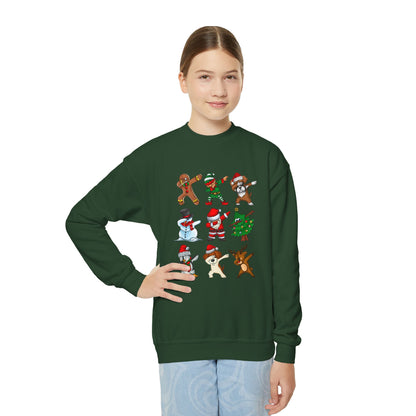 Dabbing Christmas Youth Crewneck Sweatshirt