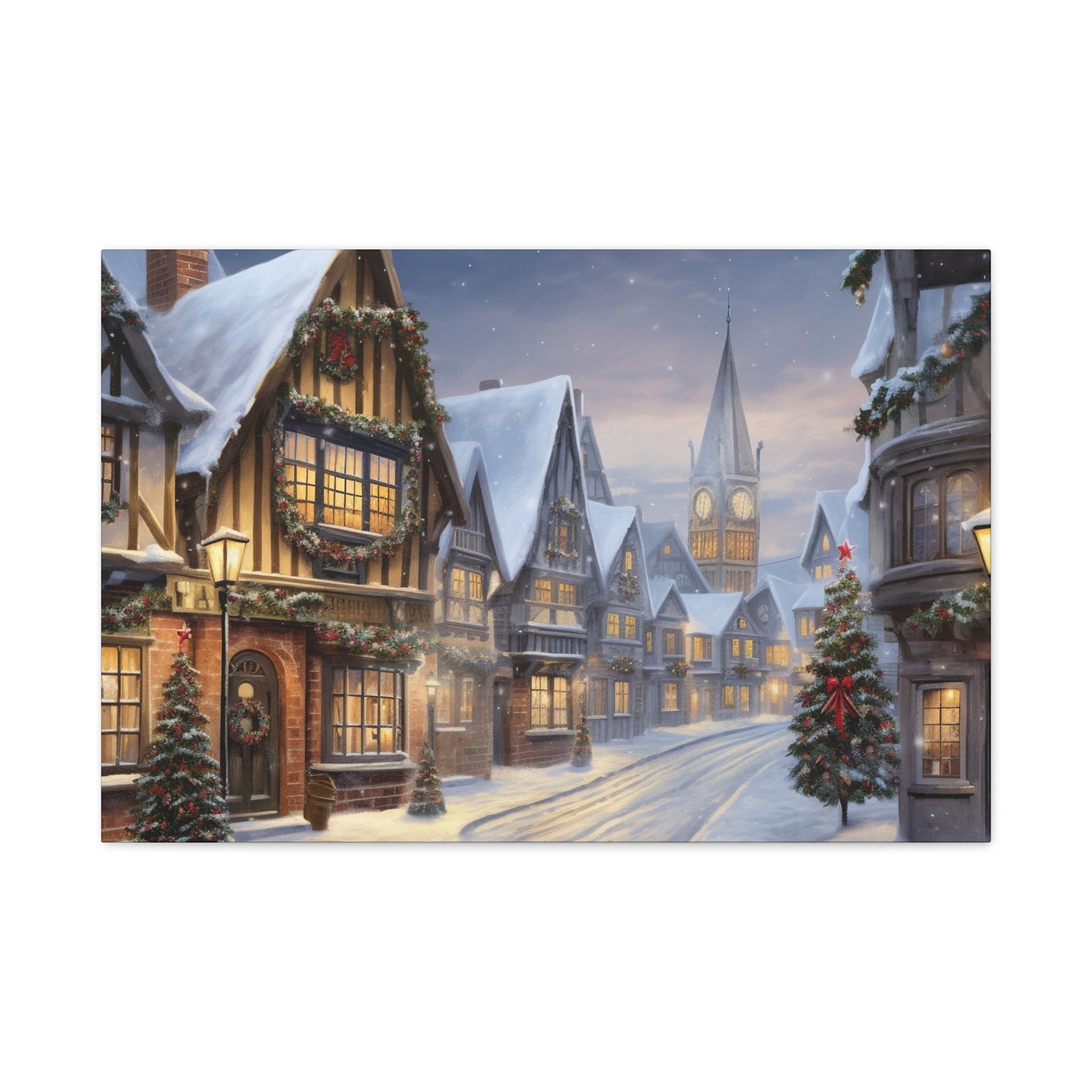 Christmas Village Canvas Art