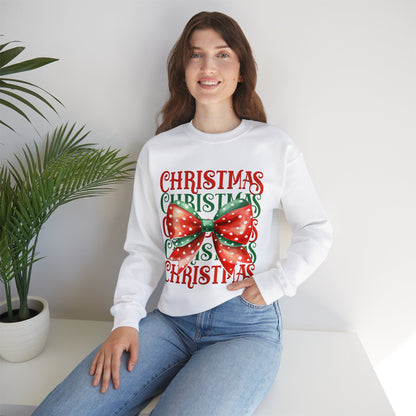 Christmas Coquette Bow Sweatshirt